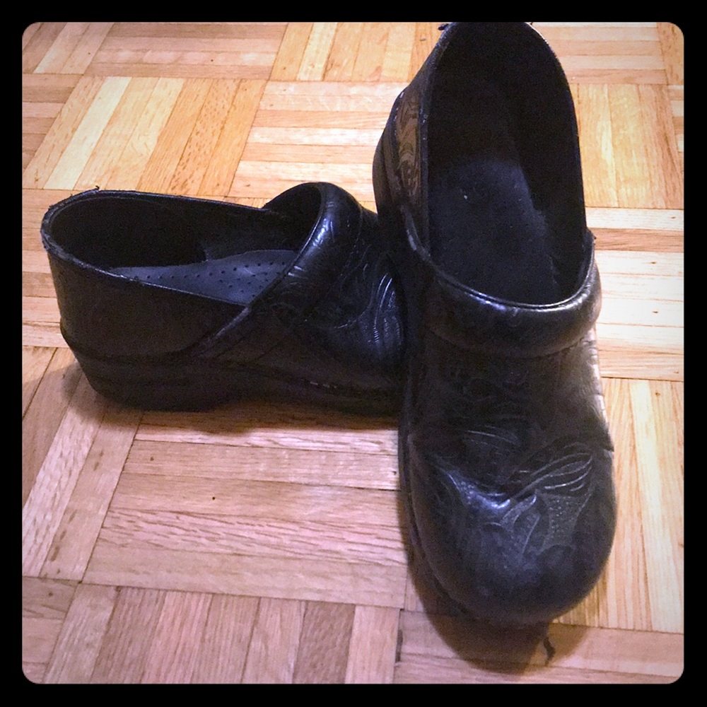 Dansko Professional Tooled Leather Clogs